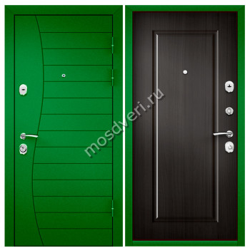 Зеленая входная дверь в квартиру ZVD-15 - купить от производителя Мосдвери Зеленая входная дверь в квартиру ZVD-15