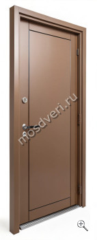 Дверь входная металлическая коричневая в оттенке шоколад КДВ-022 - купить от производителя Мосдвери Дверь входная металлическая коричневая в оттенке шоколад КДВ-022